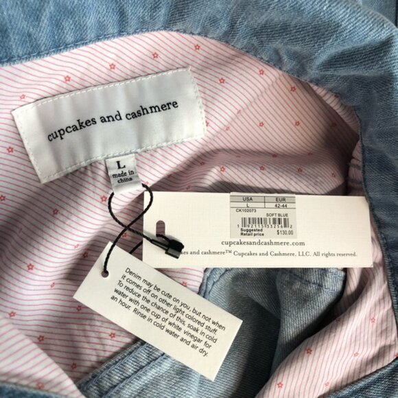 Cupcakes & Cashmere Lany Crop Denim Jacket NWT - Picture 11 of 15